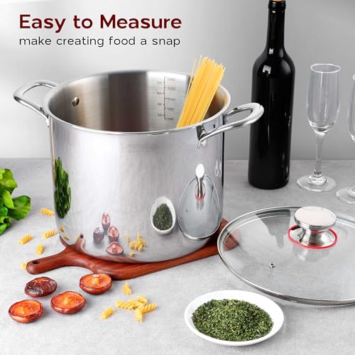 Tri-Ply 18/10 Stainless Steel Stock Pot 8 Quart with Lid H393