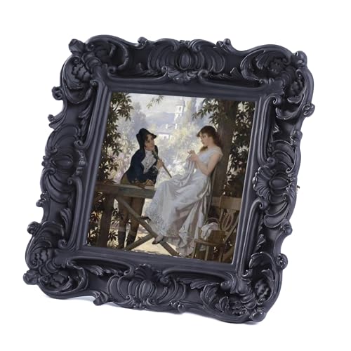 Antique Picture Frames 8x10 Vintage Victorian Ornate with Glass, Black S55546