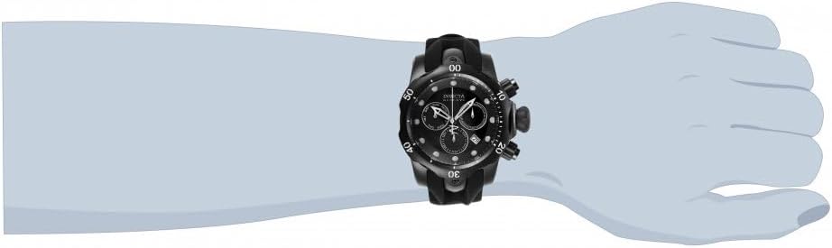 Invicta Men's Venom Reserve Black Stainless Steel Watch with Polyurethane Band G200057