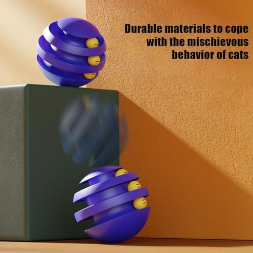 3 Tier Cat Turntable Toy with Moving Balls (Deep Blue) W926