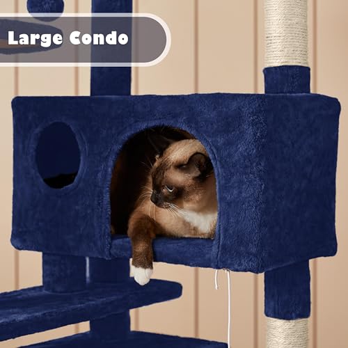 Yaheetech 54in Cat Tree Tower Condo Furniture with Scratch Post Y196