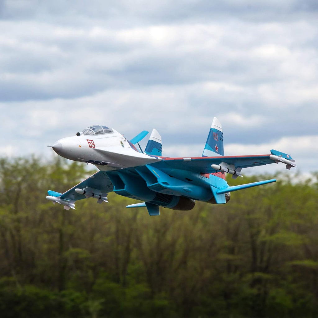 E-flite RC Airplane SU-30 Twin 70mm EDF BNF Basic 1100mm Y6635