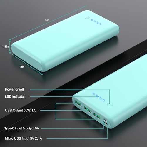 Portable Charger 36800mAh Power Bank with USB-C, 4 Outputs X7843
