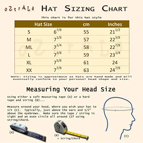 Oztrala HAT Australian Outback Leather Felt Cowboy Golf K294