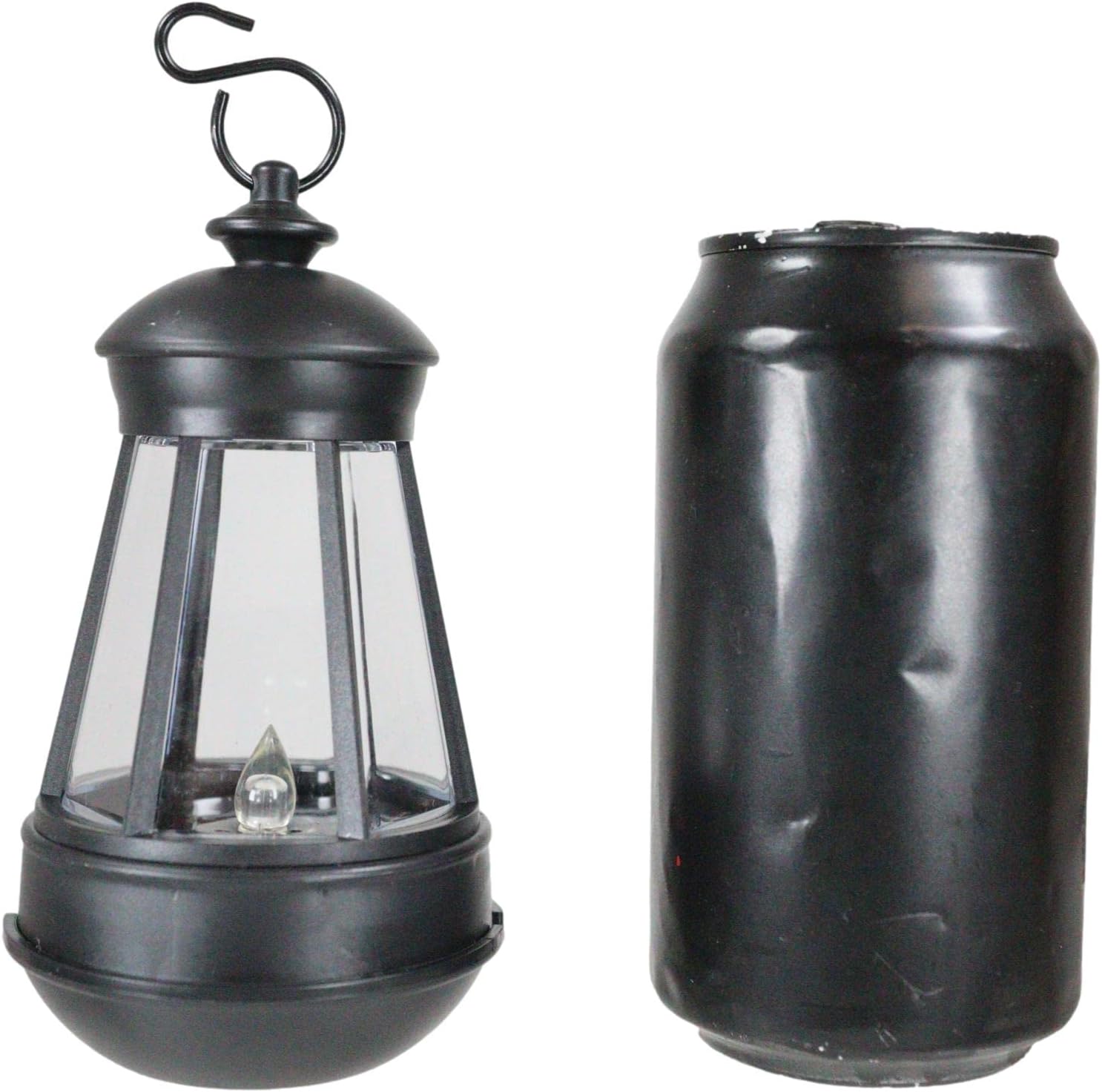 Set of 2 Plastic Solar Hanging LED Lanterns 5.5 Inches Garden Decor D625710