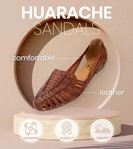 Macarena Collection Women's Leather Huarache Sandals Handmade F67404