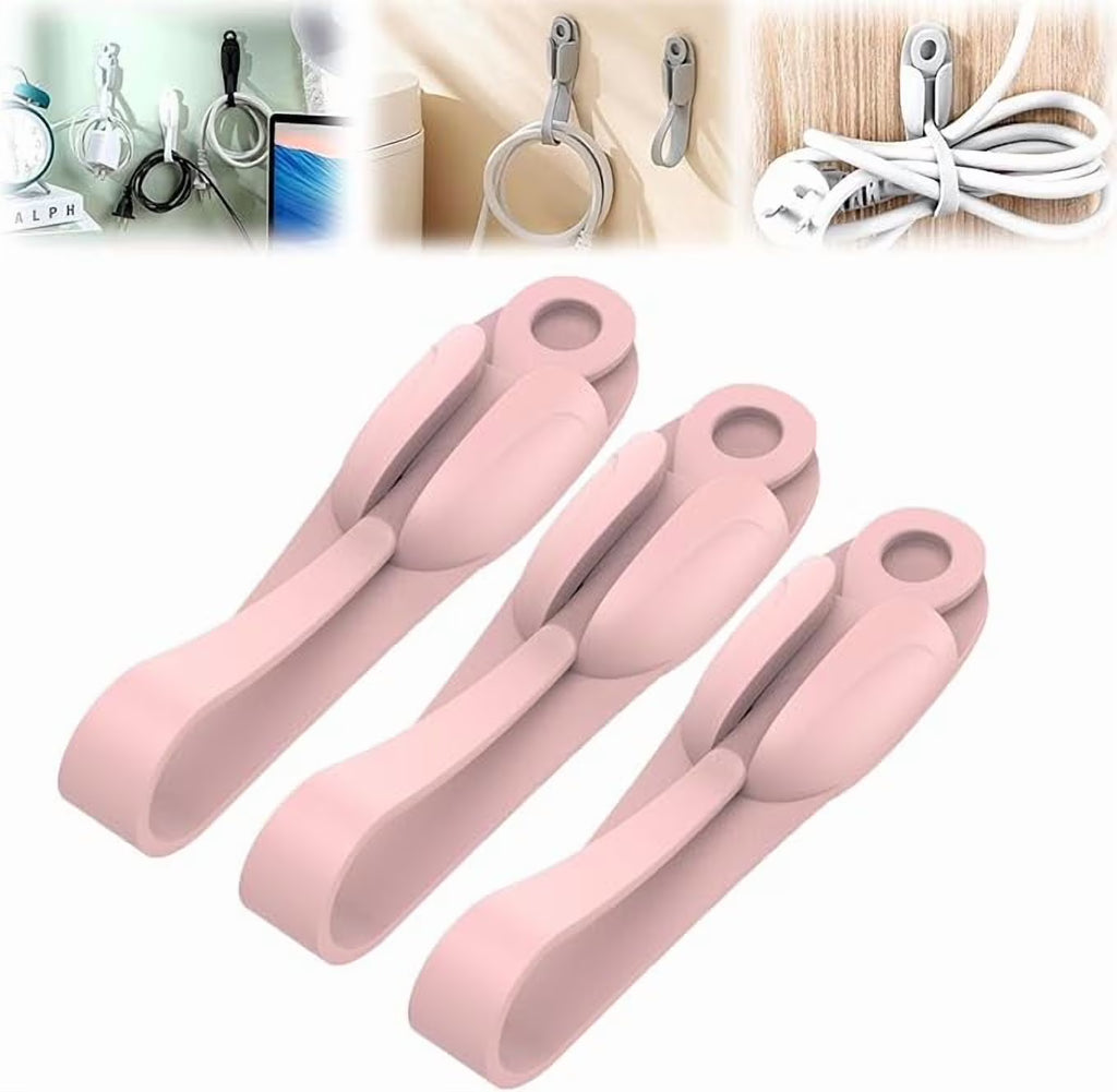 Wall Mounted Punch-Free Adhesive Removable Cord Holder Organizer, Extension Cord Holder Organizer, Cord Organizer for Kitchen Appliances, Adhesive Cable Clips for Hanging Electrical