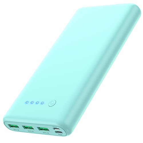 Portable Charger 36800mAh,4 Outputs Power Bank, Dual Input 5V/3A External Battery Pack,USB-C in&out High-Speed Charging Backup Charger Compatible with iPhone 15/14/13,Samsung S23 Android Phone etc
