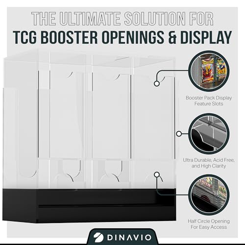 3-Slot Booster Pack Dispenser with Black Base for TCG & Sports Cards Q524
