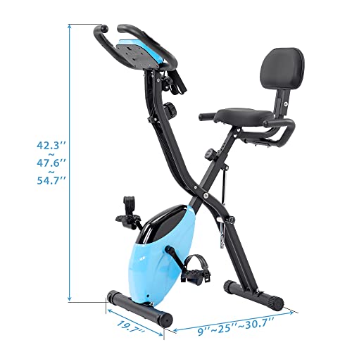 2-in-1 Recumbent & Upright Exercise Bike with Magnetic Resistance J607999