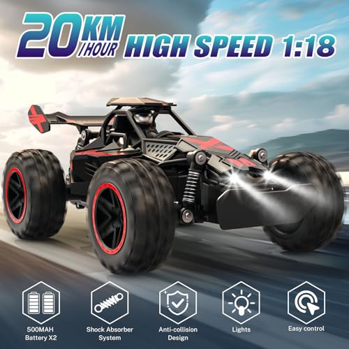 ACAMMZAR Remote Control Car, 1:18 High Speed RC Truck, Green I144
