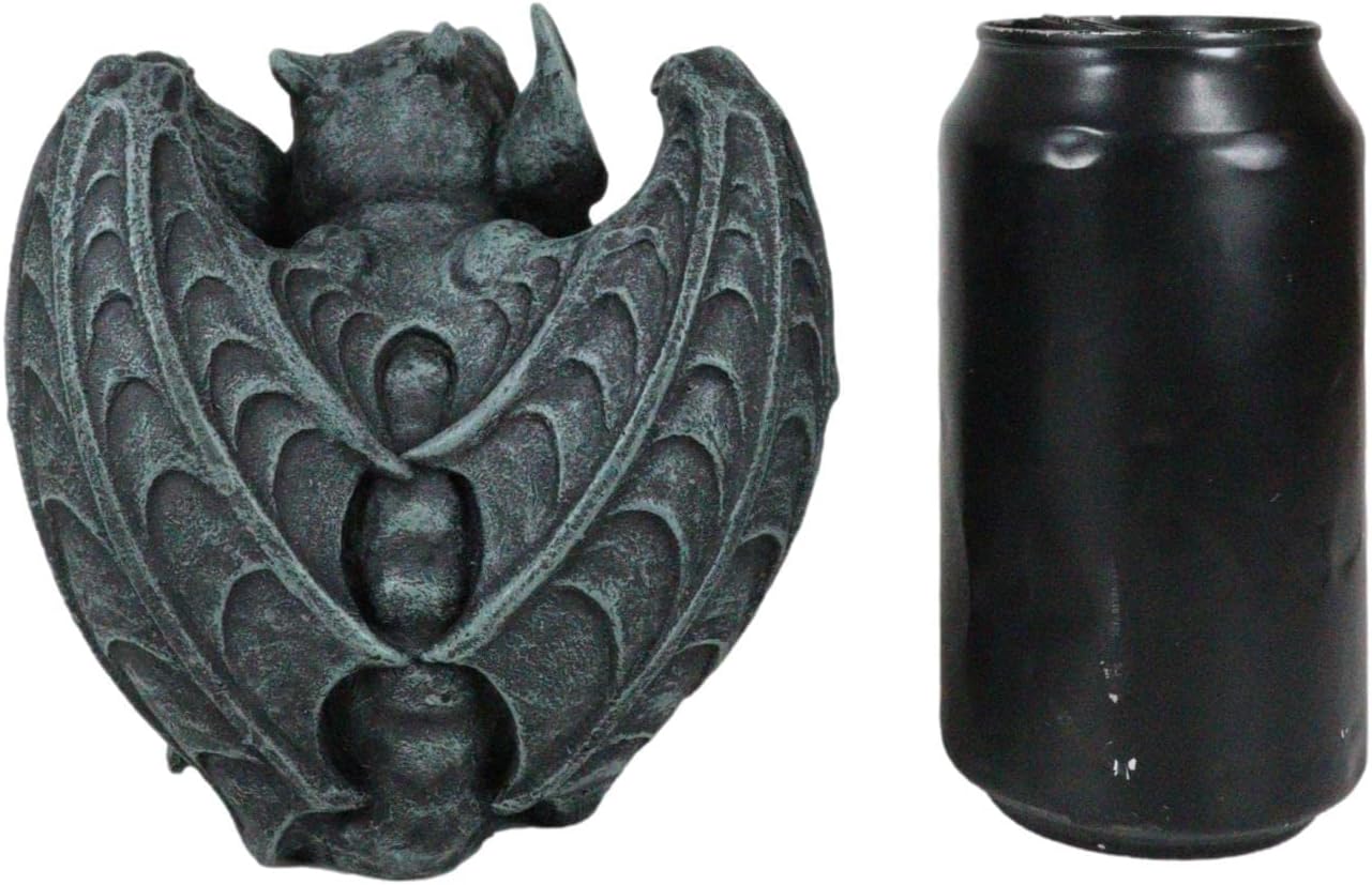 Ebros Gift Gothic Winged Guardian Gargoyle Crouching Figurine Faux Stone Resin Finish G703618