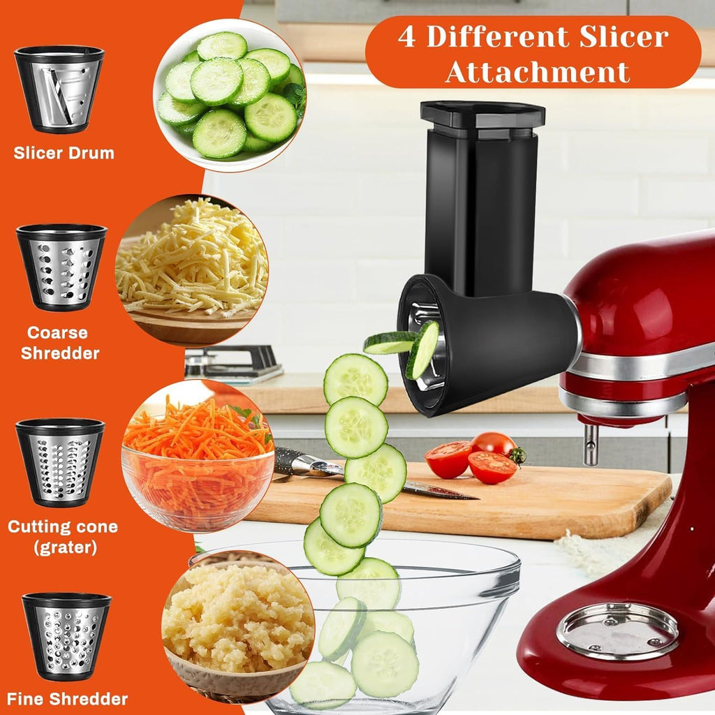 KitchenAid Stand Mixer Meat Grinder Attachment with 4 Plates, Cheese Grater & Sausage Stuffer X369232