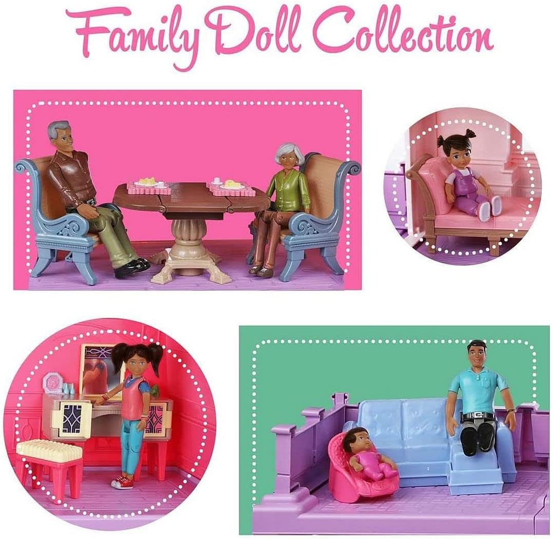 Beverly Hills Doll Collection Sweet Li'l Family Hispanic Dollhouse People Set of 9 B950158