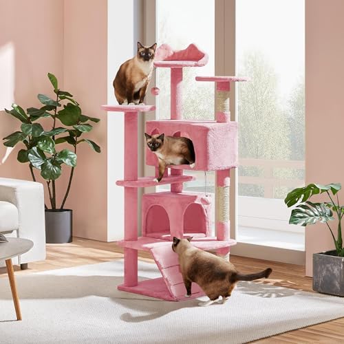 Yaheetech 54in Cat Tree Tower Condo Furniture with Scratch Post Y196