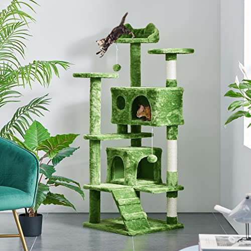Yaheetech 54in Cat Tree Tower Condo Furniture with Scratch Post Y196