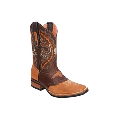 Joe Boots VE030 Men's Western Boots: Square Toe Cowboy Boots & Rodeo Boots in Genuine Leather