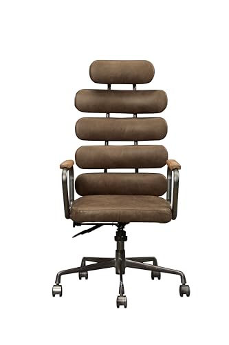 ACME Furniture Calan Office Chair, Retro Brown Leather W875