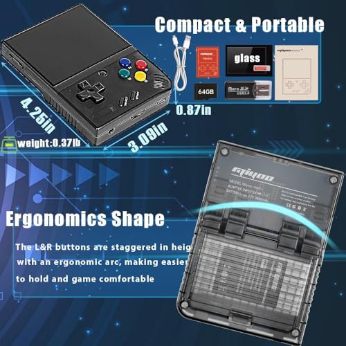 Mini Plus Retro Gaming Console with Portable Case, 3.5'' IPS Screen, WiFi X68095