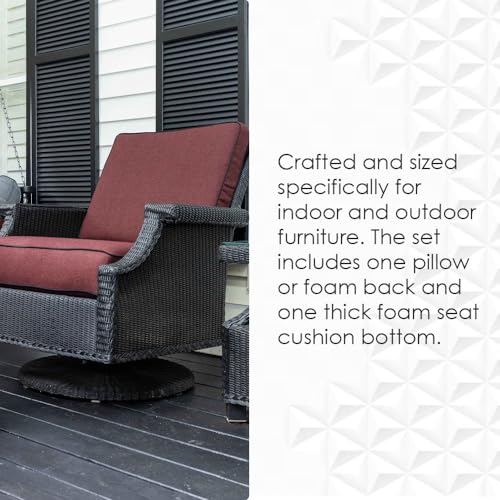 RSH DECOR Deep Seating Foam Cushion Set for Outdoor Patio Furniture, Black L19456