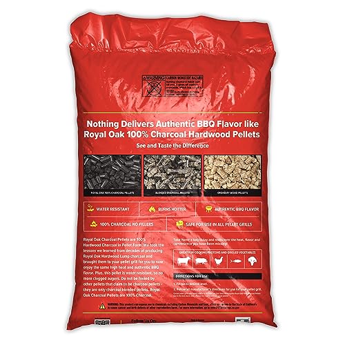 Royal Oak 100% Charcoal Hardwood Pellets for Grilling and Smoking, 30 lb Bag L83649