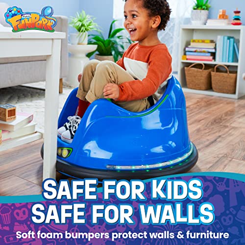 Flybar FunPark 6V Bumper Car for Toddlers, Ages 1.5-4 Years, LED Lights, 360 Degree Spin R698