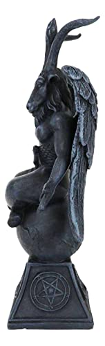 Ebros Large 16" Tall Sabbatic Goat Idol Baphomet Seated Statue Figurine O864