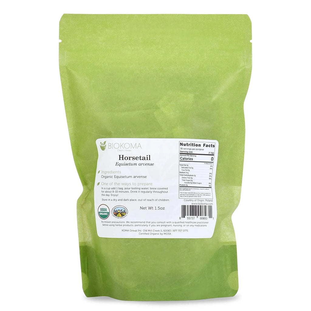 USDA Organic Horsetail Tea Bags, 30 Count Resealable Pouch V414