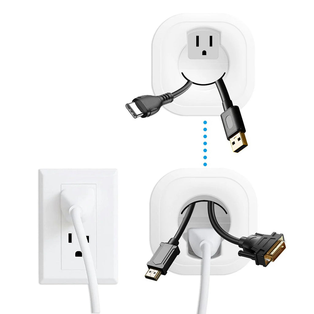 In-Wall Cable Management Kit for TV Wires, White, with Drill Bit B797687