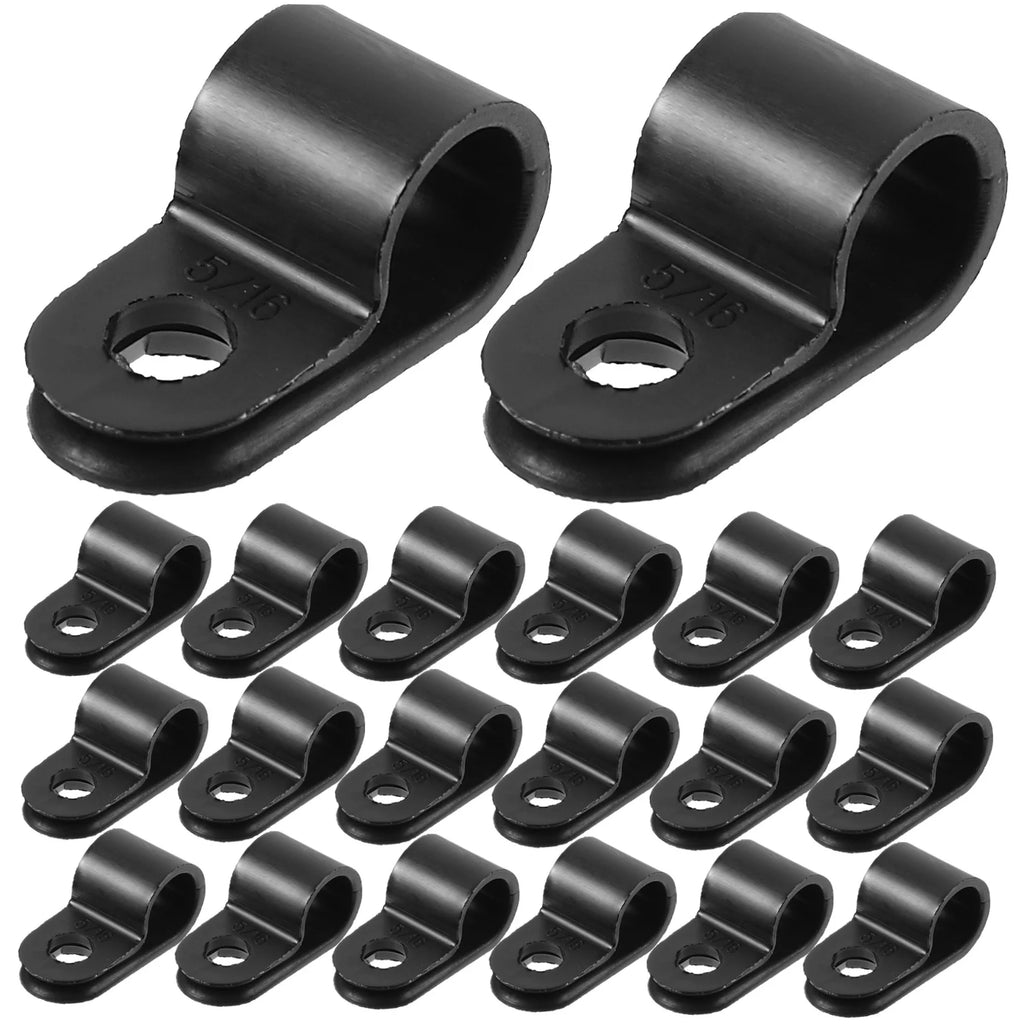 100 Pcs Wire Holders Wall Cord Cable Clips Black W683