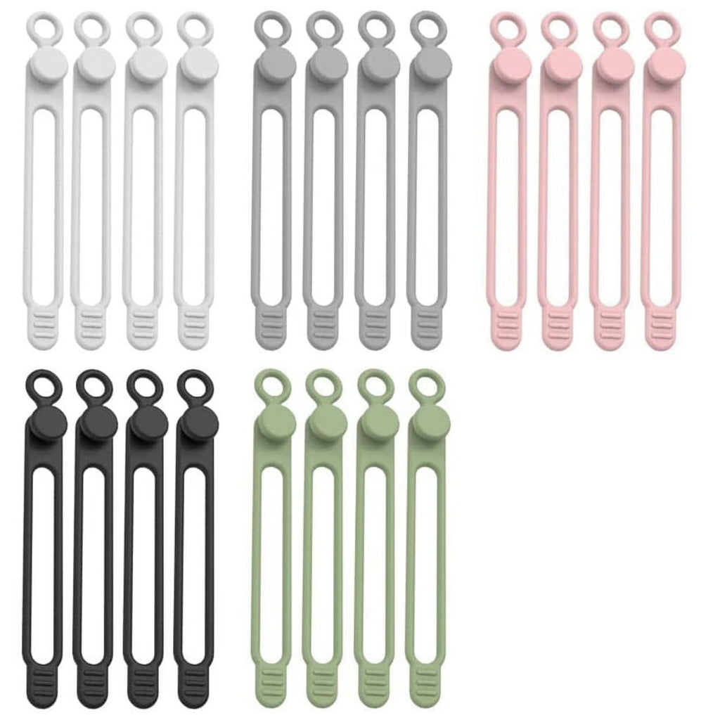 Data Cable Organizer, Upgrade Silicone Ties Reusable Management Elastic Cord Organizer pwm25