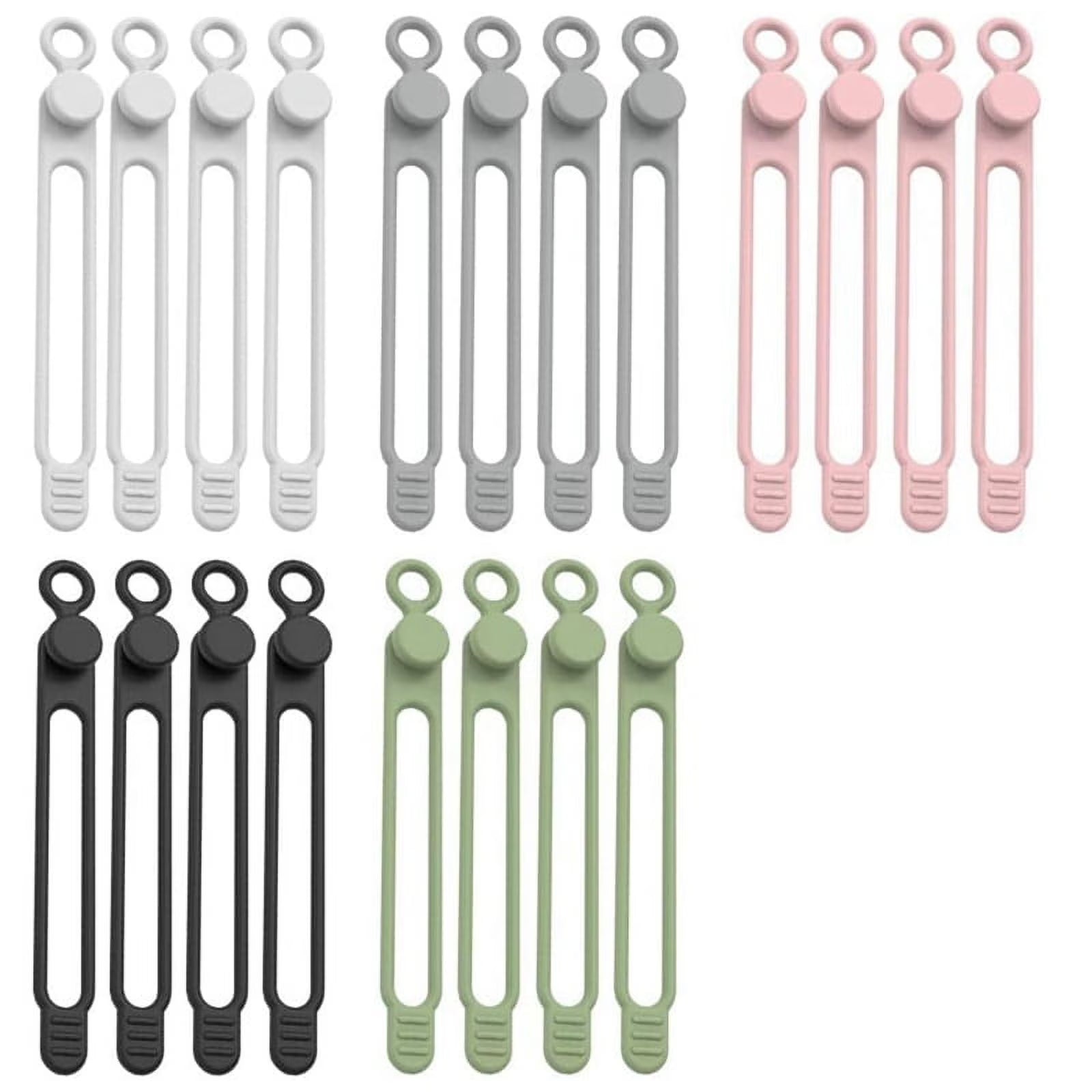 Data Cable Organizer, Upgrade Silicone Ties Reusable Management Elastic Cord Organizer pwm25