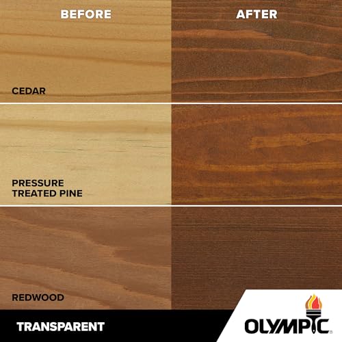 Olympic Maximum 1 gal. Redwood Semi-Transparent Exterior Stain and Sealant X91862
