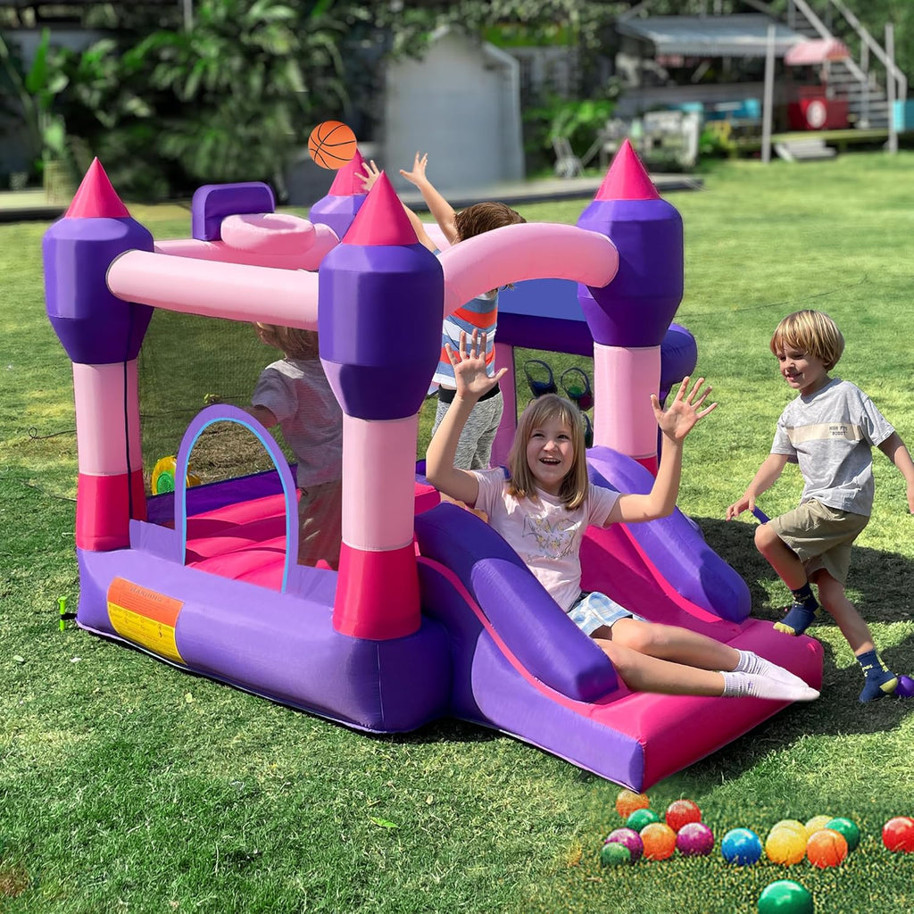 Inflatable Bounce House for Kids with Slide and Blower A2220