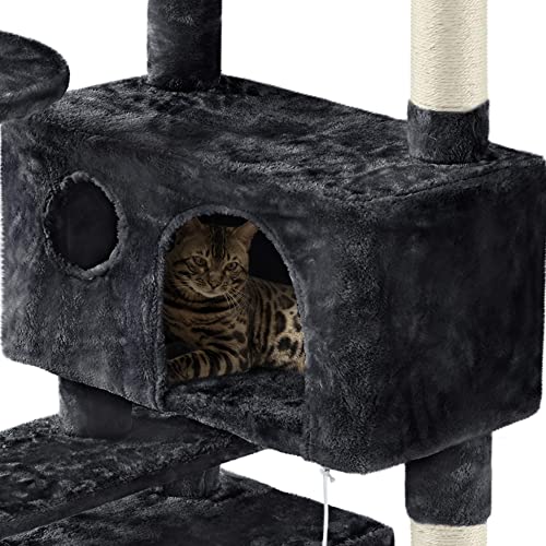 Yaheetech 54in Cat Tree Tower Condo Furniture with Scratch Post Y196