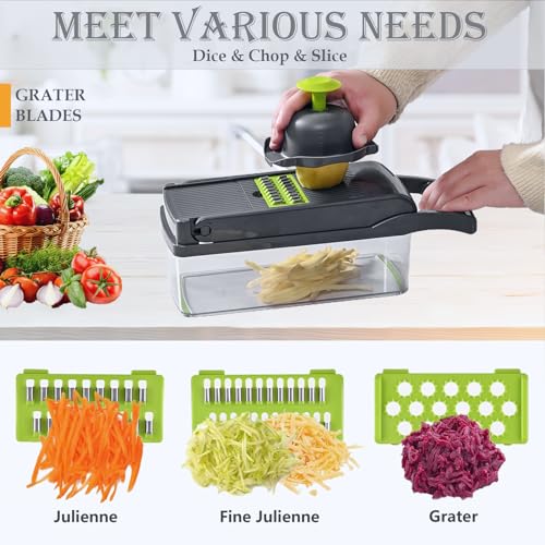 Pro-Series 20-in-1 Vegetable Chopper with Container, Cheese Grater, Mandoline Slicer V6787