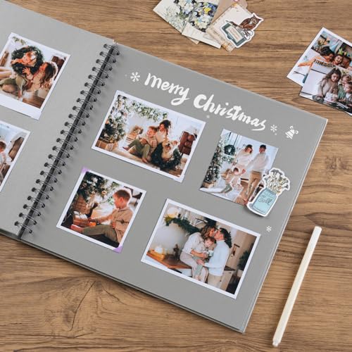 potricher 10 x 10 Inch DIY Scrapbook Album 40 Pages Hardcover Kraft Paper U1353