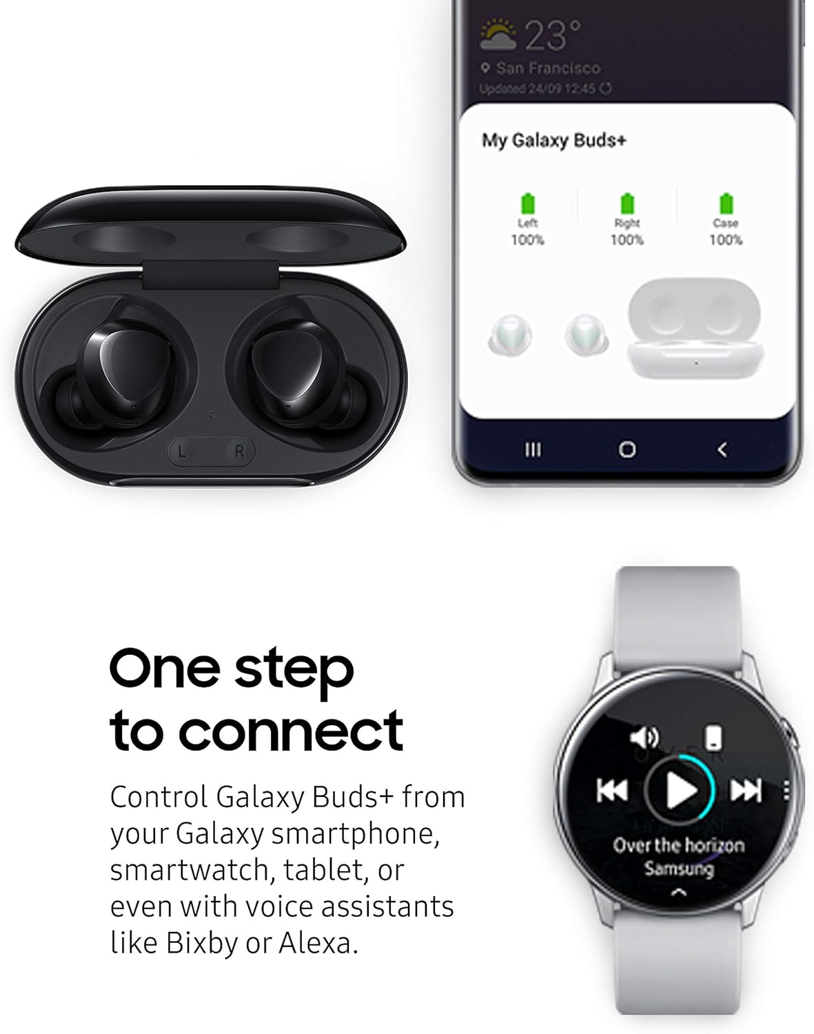 Samsung Galaxy Buds+ True Wireless Earbuds (Renewed) Black Q380721