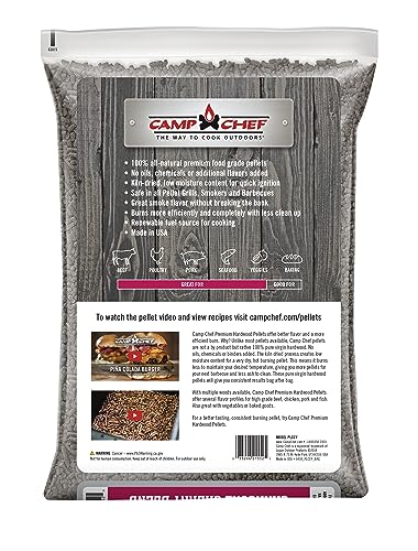 Camp Chef Oak Flavor 100% All-Natural Wood Pellets for Smokers and Grills, 20 lb. Bag Z4163