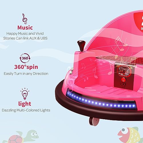 ROOMTEC 12V Toddler Bumper Car with Remote Control, Blue J15137