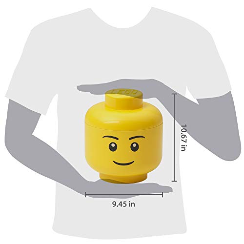 LEGO Iconic Storage Head Large Stackable Box 8.5L Yellow O3359