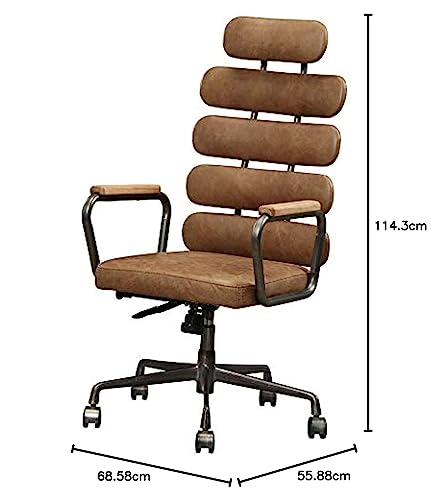 ACME Furniture Calan Office Chair, Retro Brown Leather W875