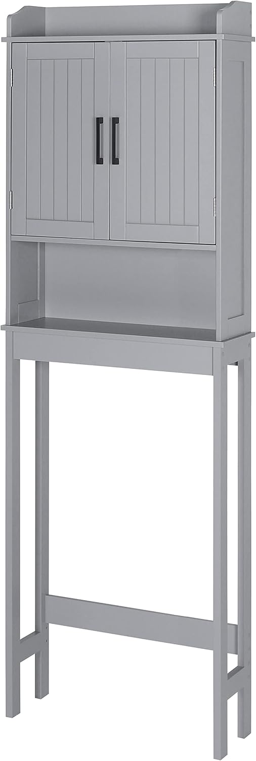 Over The Toilet Storage Cabinet with Adjustable Shelf, Grey V8403