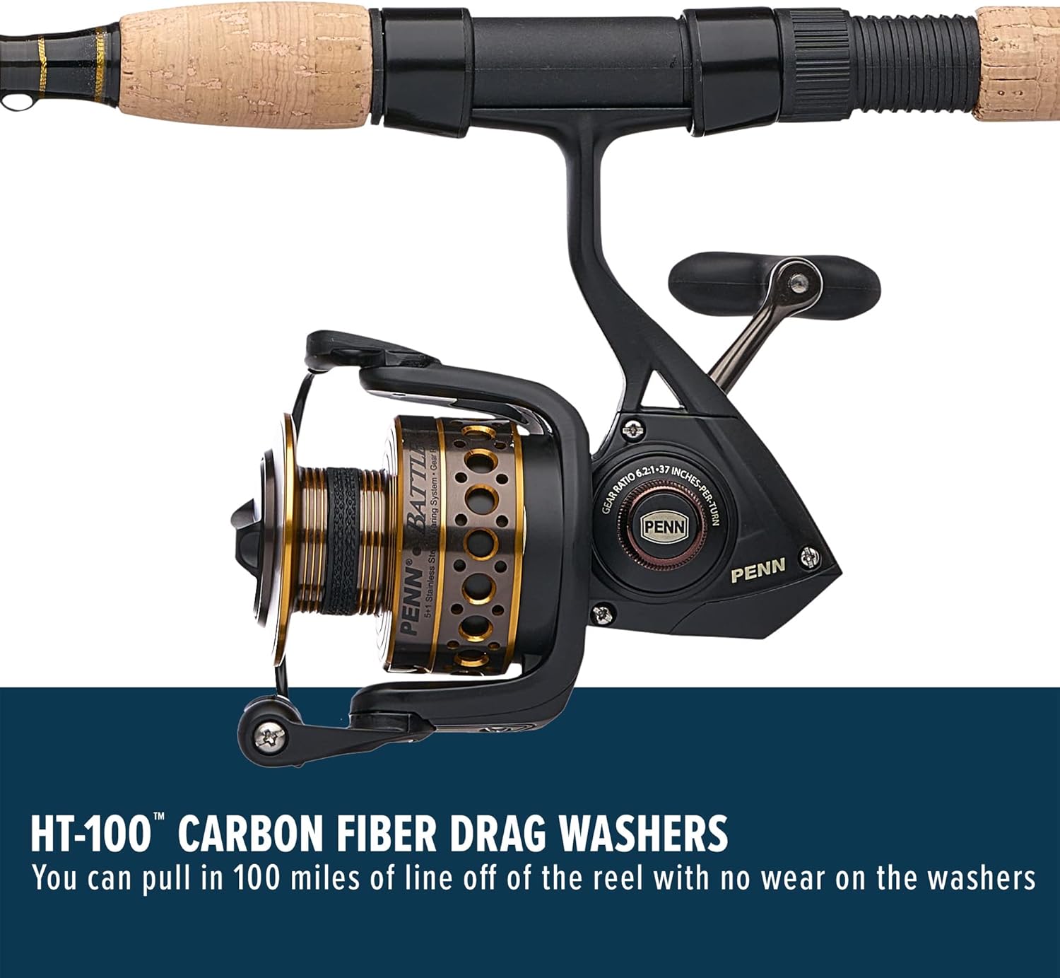 Penn Battle Spinning Reel and Fishing Rod Combo M312764