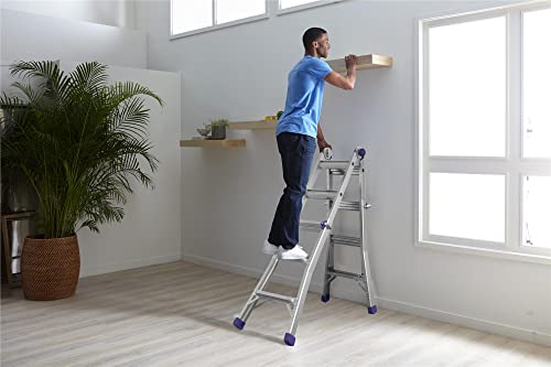 COSCO 18 ft Aluminum Multi-Position Ladder, 300 lb Type IA Y5449