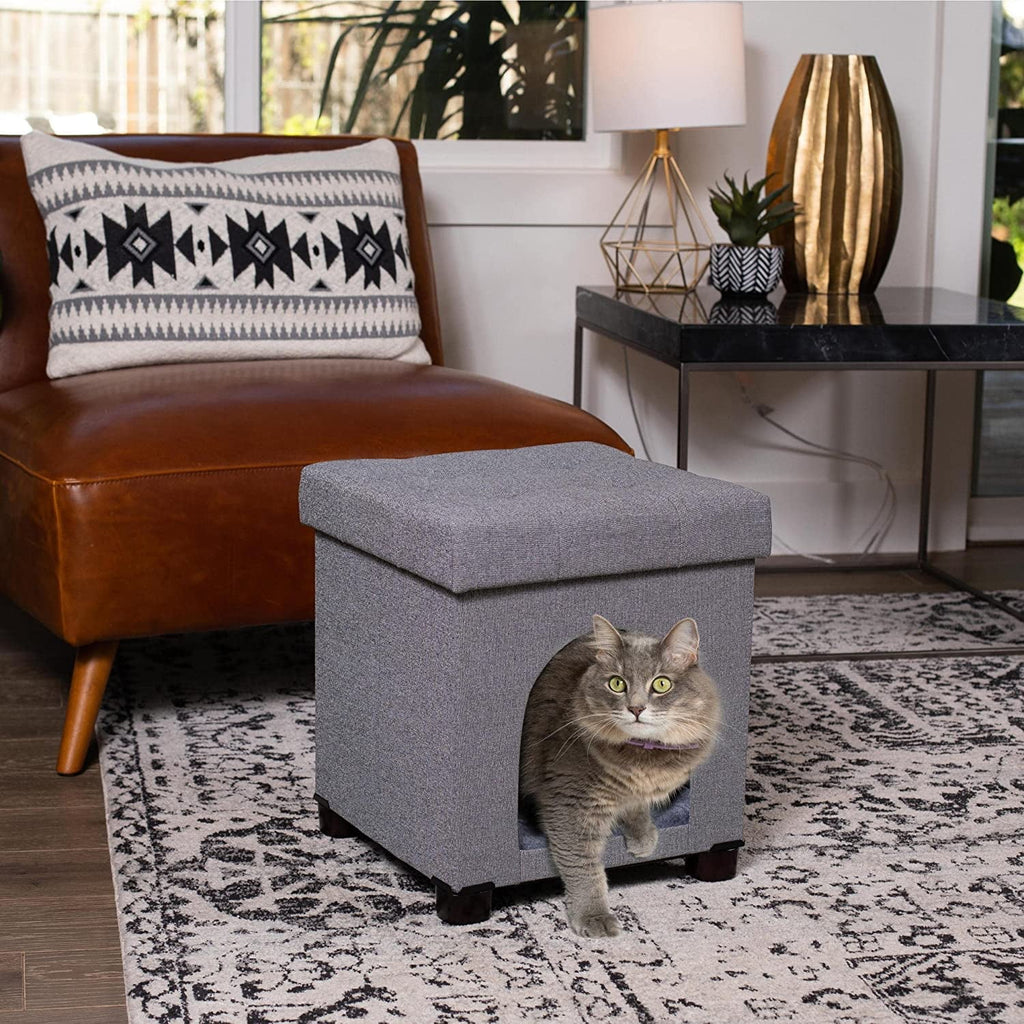 Pet House Bench Ottoman Cat Dog Furniture Bed Cozy Condo Cave A893403