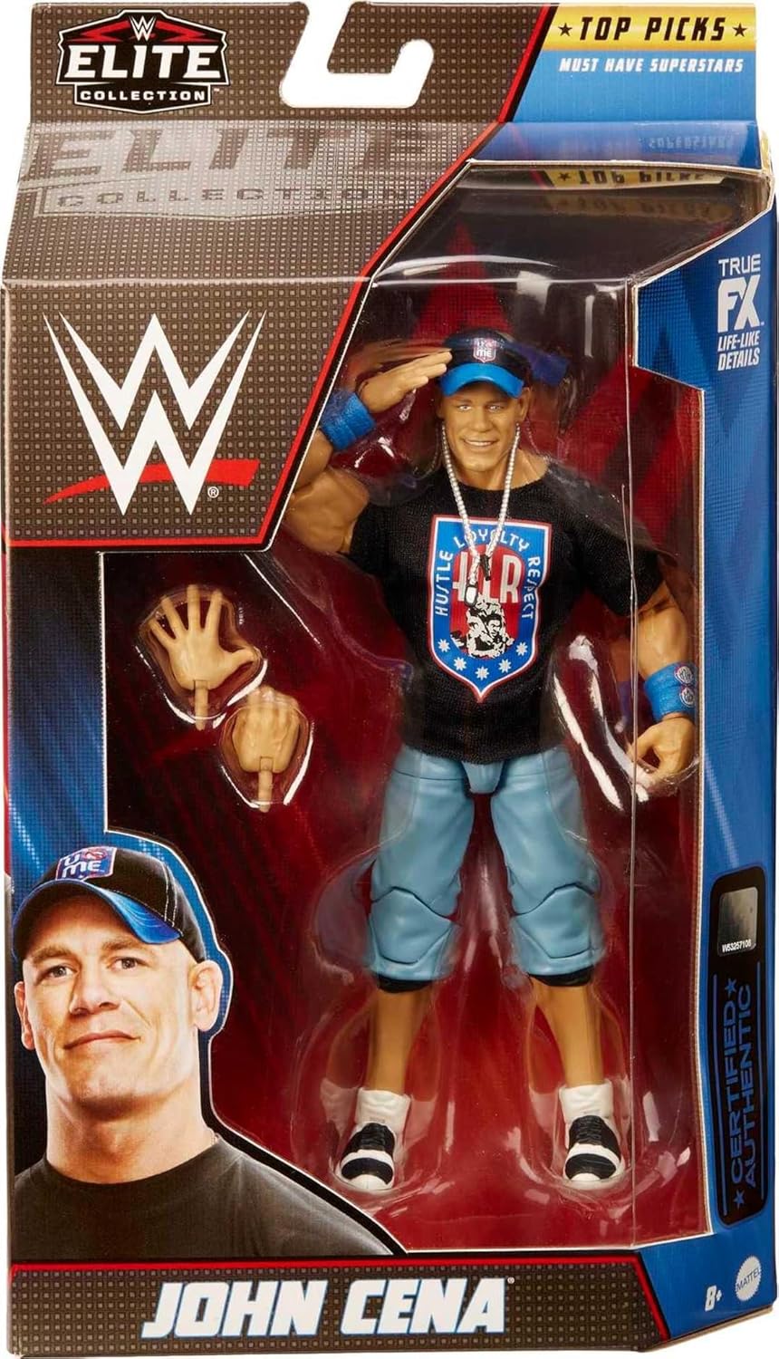 Mattel WWE John Cena Elite Collection Action Figure with Entrance Shirt, 6-inch A634760