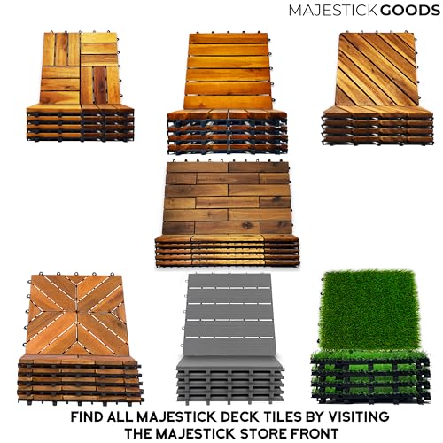 Acacia Hardwood Interlocking Deck Tile Edge - Straight 8 Pack J4844