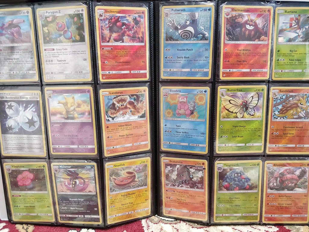 Pokemon Rainbow Rare Cards Binder Collection with 5 Foils, EX, GX, FA, Secret Rare B19746