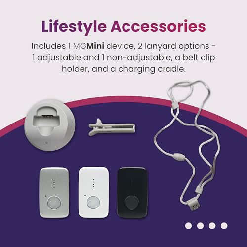 Medical Guardian MGMini Medical Alert Necklace for Seniors with GPS and 24/7 Emergency Care, Black Y210285